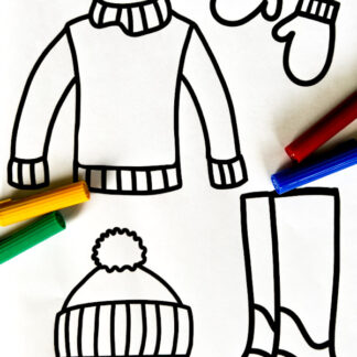 Design Your Own Sweater Colouring Page