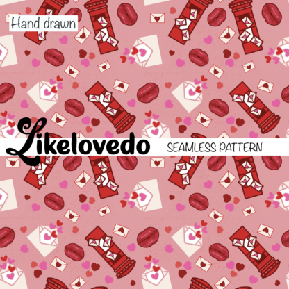 Free Seamless pattern file Valentine’s Day